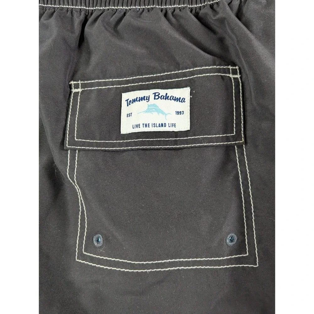 Tommy Bahama Men's Black Board Shorts Swim Trunks Size XXXLT Marlin Cargo Pocket
